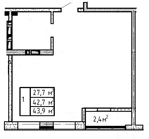 ЖК Трудовая, 4, 1-комн кв 43,9 м2, за 5 048 500 ₽, 5 этаж